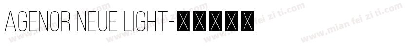 Agenor Neue Light字体转换